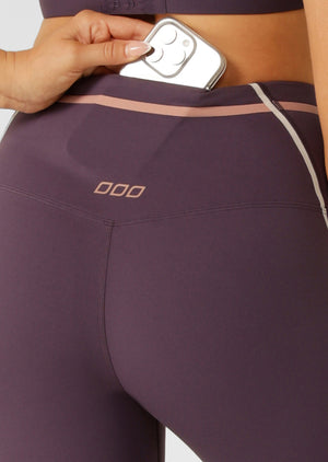 Lorna Jane Podium Ankle Biter Leggings - Midnight Plum