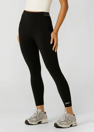 Lorna Jane Contour Side Pocket Ankle Biter Leggings - Recycled Black