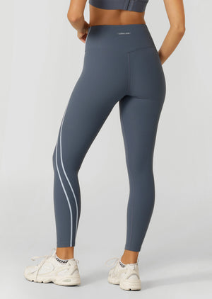 Lorna Jane Second Nature Luxe Rib Ankle Biter Leggings - Dark Powder Grey