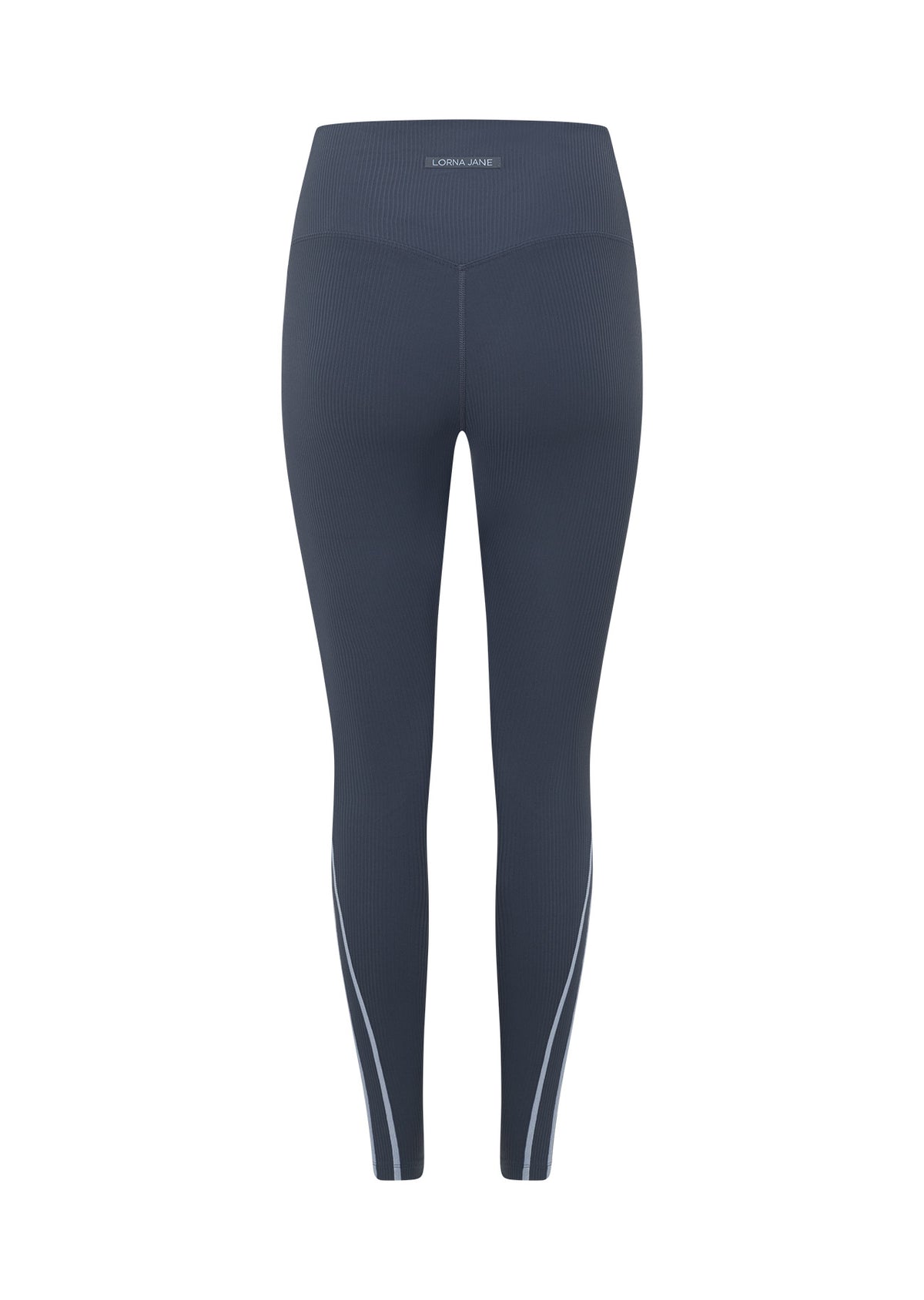 Lorna Jane Second Nature Luxe Rib Ankle Biter Leggings - Dark Powder Grey