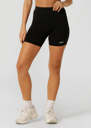 Lorna Jane Contour Side Pocket 14cm Bike Shorts - Recycled Black