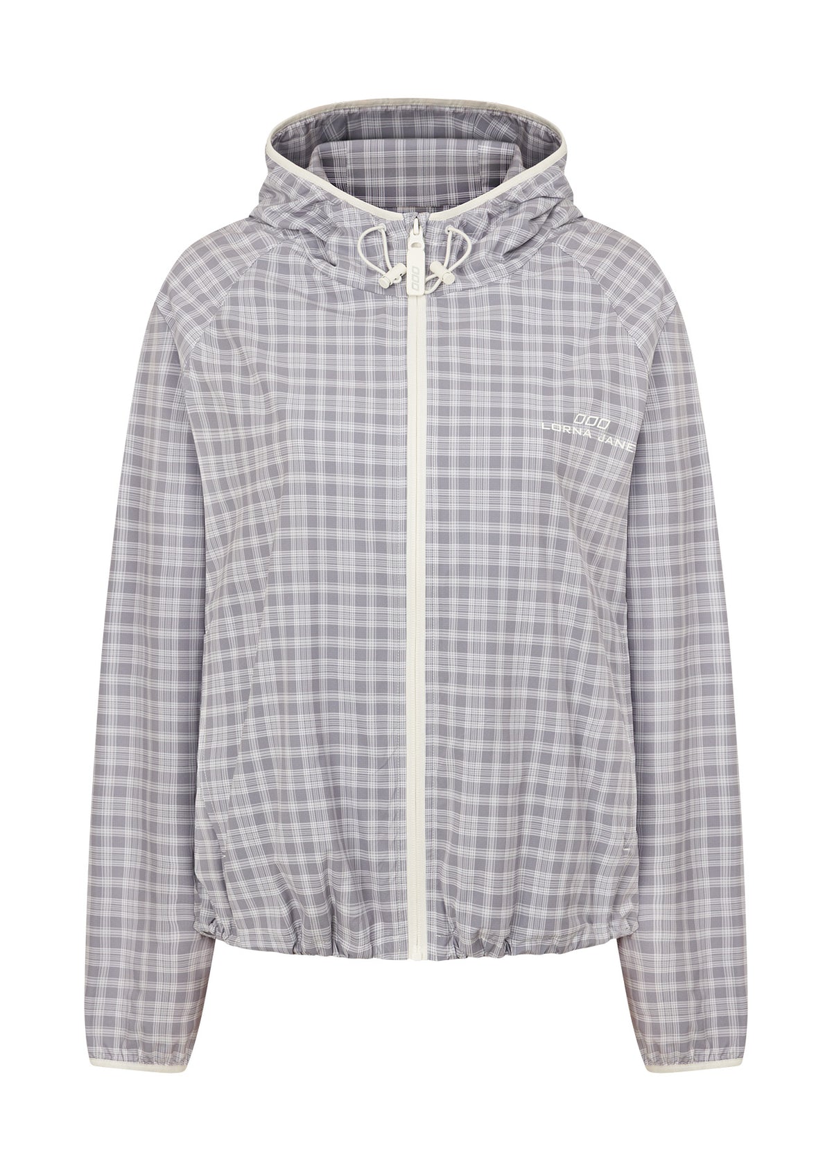 Lorna Jane Country Club Outdoor Rec Jacket - Grey Check