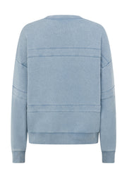 Lorna Jane Movement Sport Washed Panelled Sweat - Washed Blue