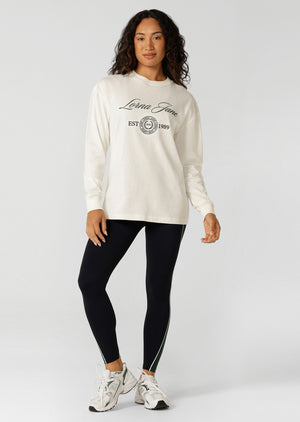 Lorna Jane Country Club Long Sleeve T-Shirt - Porcelain
