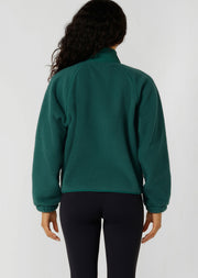 Lorna Jane On The Move Sports Fleece Jacket - Moss Green