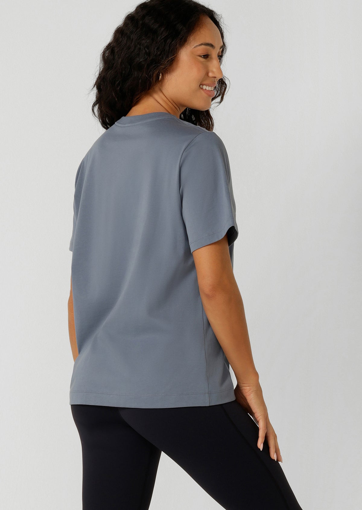 Lorna Jane Active Living Relaxed T-Shirt - Powder Grey
