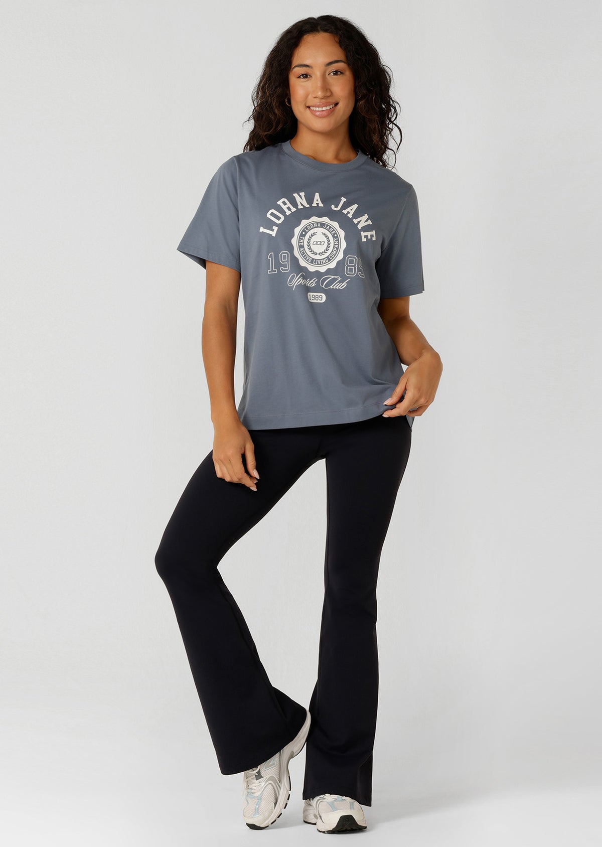 Lorna Jane Active Living Relaxed T-Shirt - Powder Grey