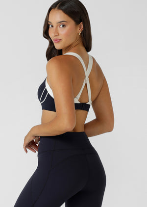 Lorna Jane Speed Set High Support Sports Bra - Midnight Blue