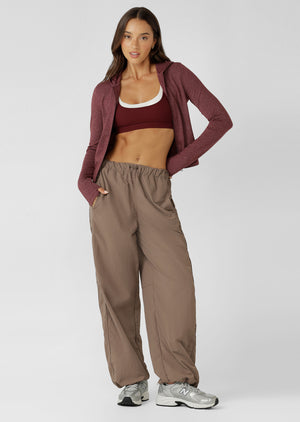 Lorna Jane Peak Energy Layered Sports Bra - Dark Ruby