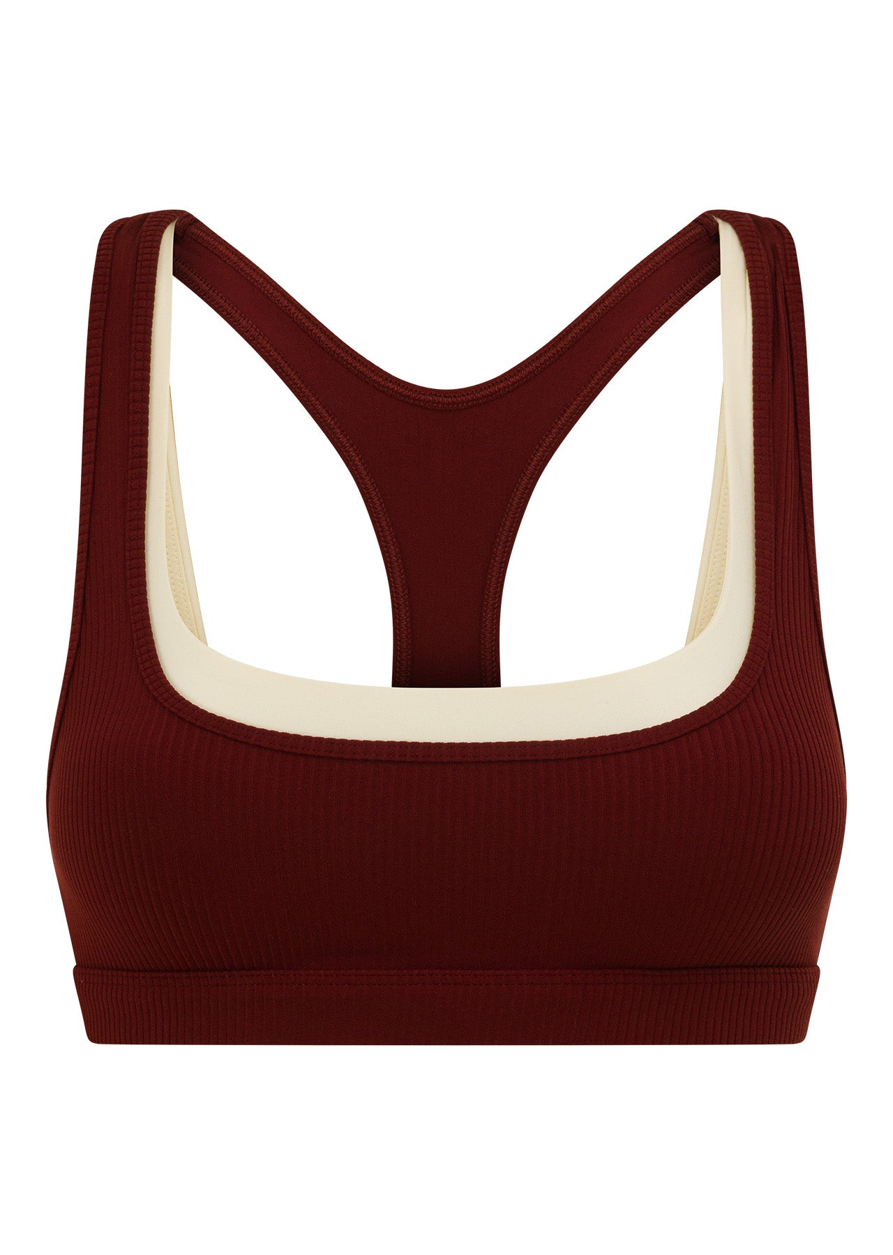 Lorna Jane Peak Energy Layered Sports Bra - Dark Ruby