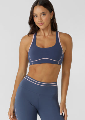 Lorna Jane Advantage High Support Sports Bra - Ash Blue