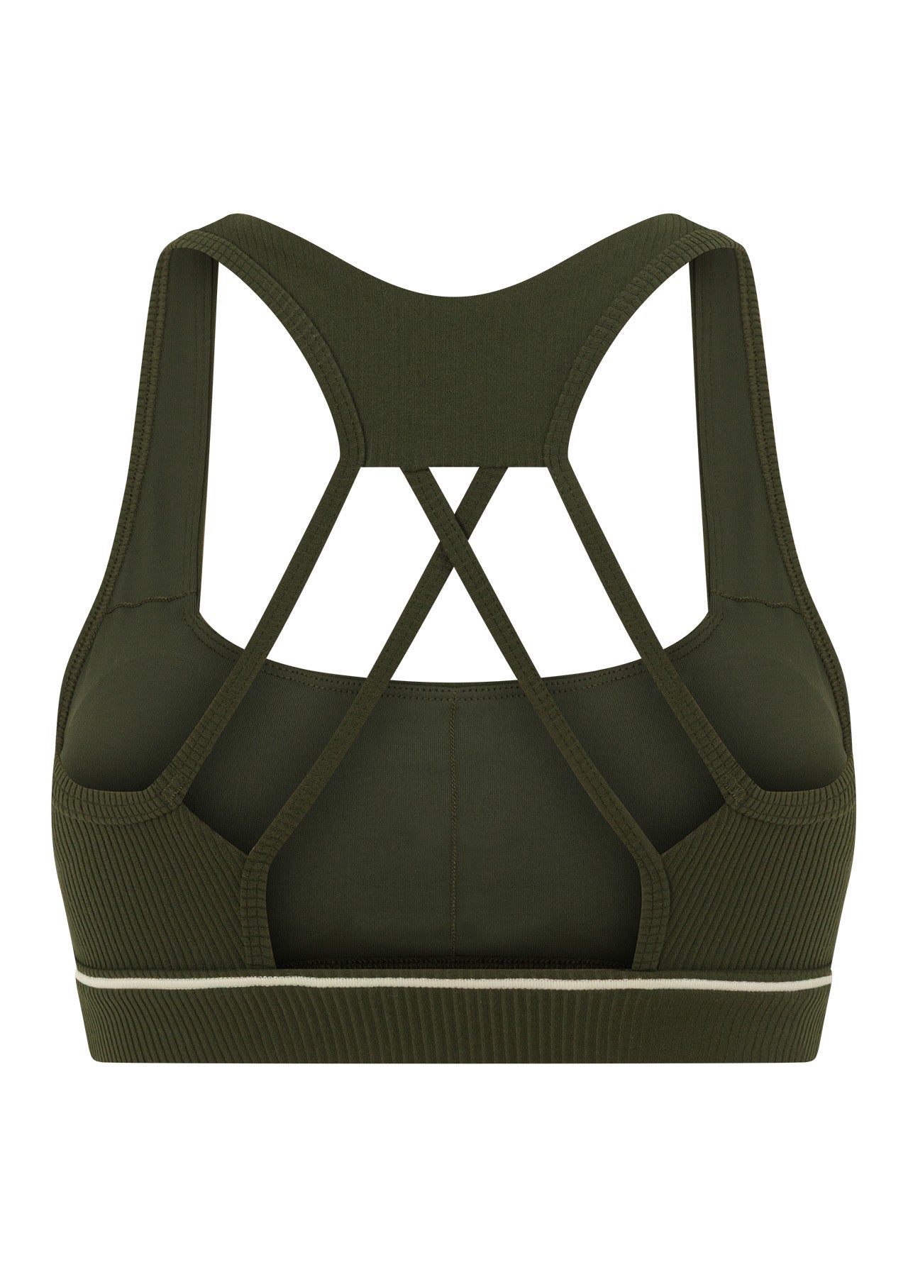Lorna Jane Iconic Luxe Active Rib Sports Bra - Luxury Green