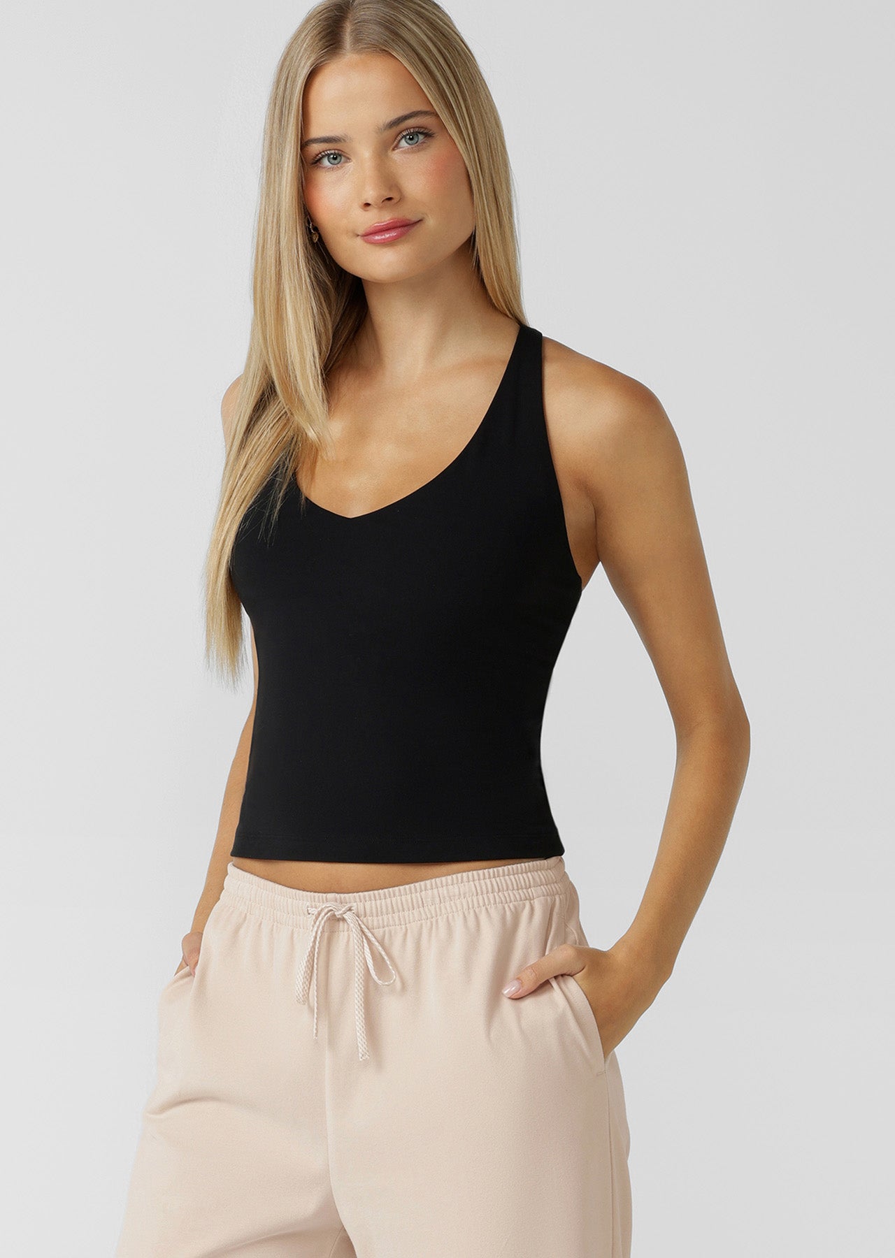 Lorna Jane Move Well Bra Tank Combo - Recycled Black