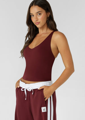 Lorna Jane Move Well Bra Tank Combo - Dark Ruby