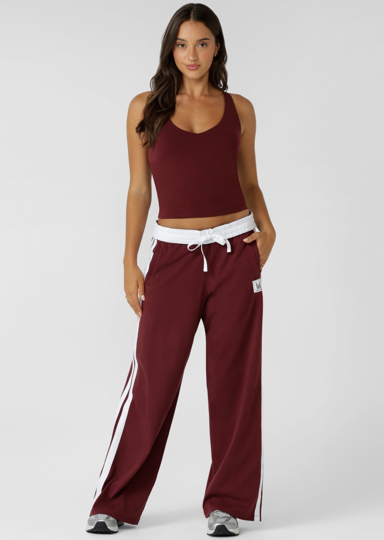 Lorna Jane Move Well Bra Tank Combo - Dark Ruby