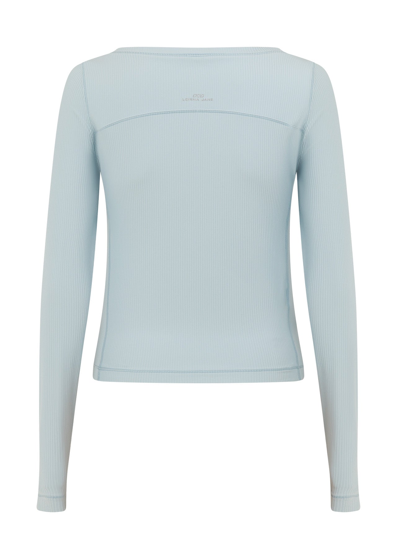 Lorna Jane Train Warmer Long Sleeve Rib Top - Vibrant Sky