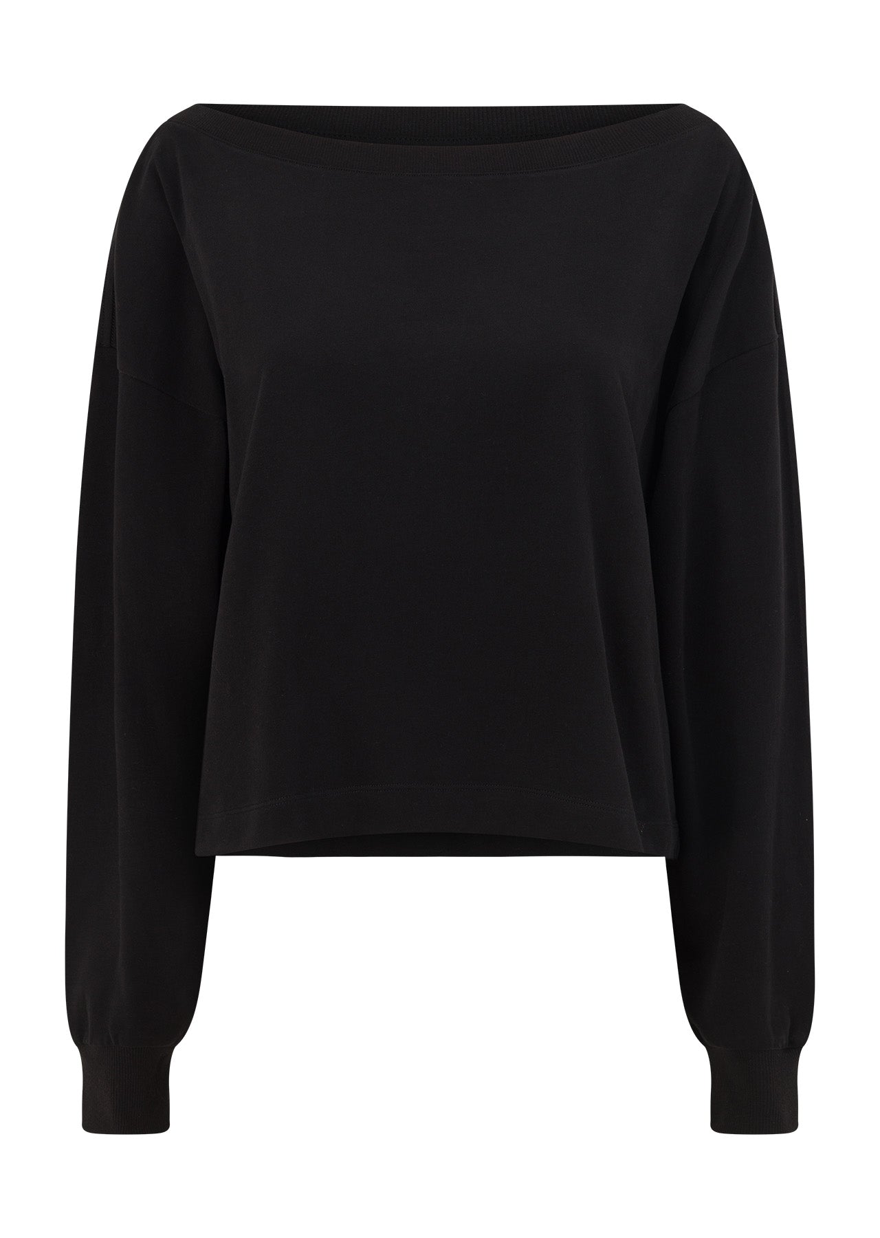 Lorna Jane Cloud Soft Relaxed Fit Long Sleeve Top - Black