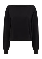 Lorna Jane Cloud Soft Relaxed Fit Long Sleeve Top - Black