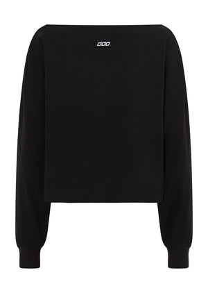 Lorna Jane Cloud Soft Relaxed Fit Long Sleeve Top - Black