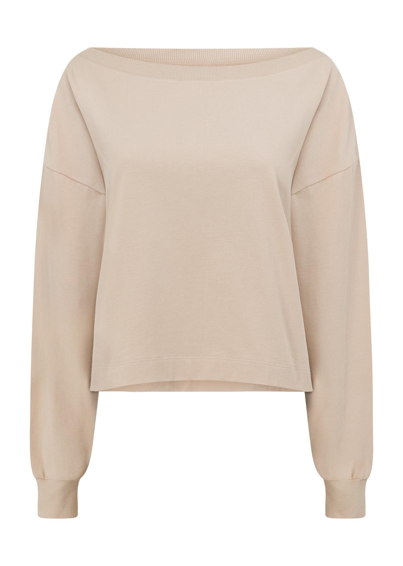 Lorna Jane Cloud Soft Relaxed Fit Long Sleeve Top - Iced Latte