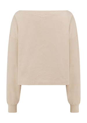 Lorna Jane Cloud Soft Relaxed Fit Long Sleeve Top - Iced Latte