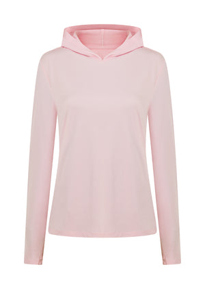 Lorna Jane Sunrise Long Sleeve Hooded Top - Arctic Pink