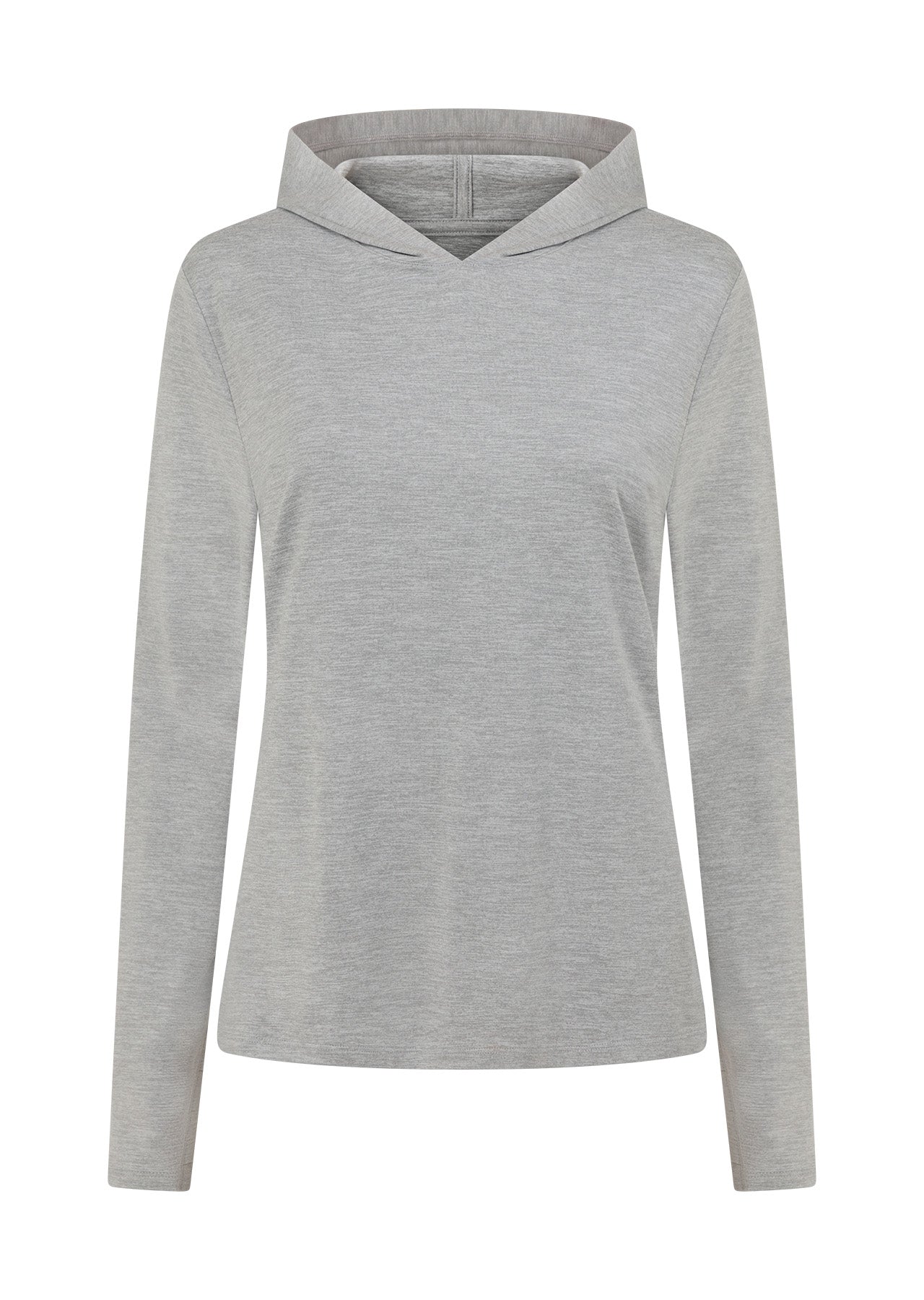 Lorna Jane Sunrise Long Sleeve Hooded Top - Grey Marl