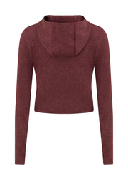 Lorna Jane Soft Touch Warm Up Jacket - Dark Ruby Marl