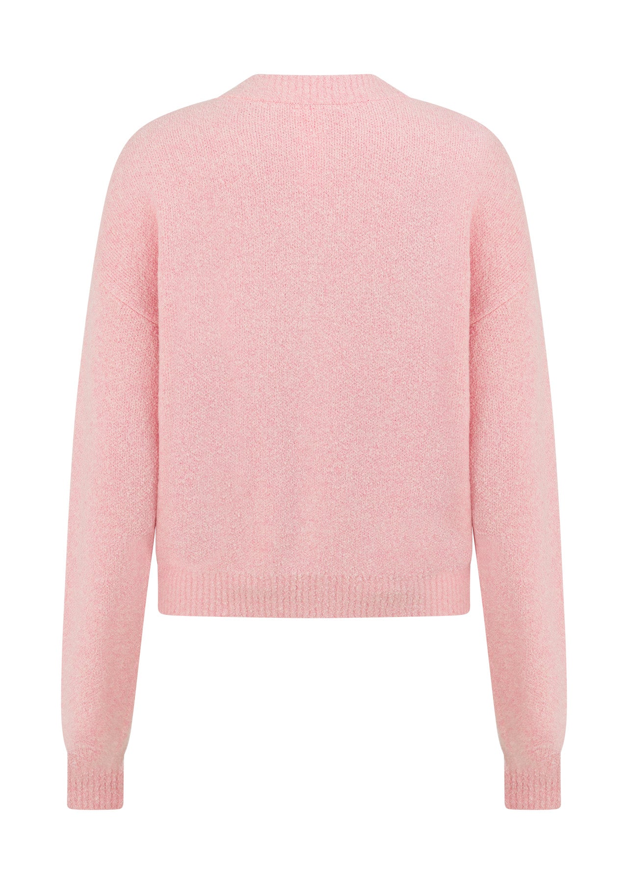 Lorna Jane Boucle Knit Bomber Jacket - Pale Peony