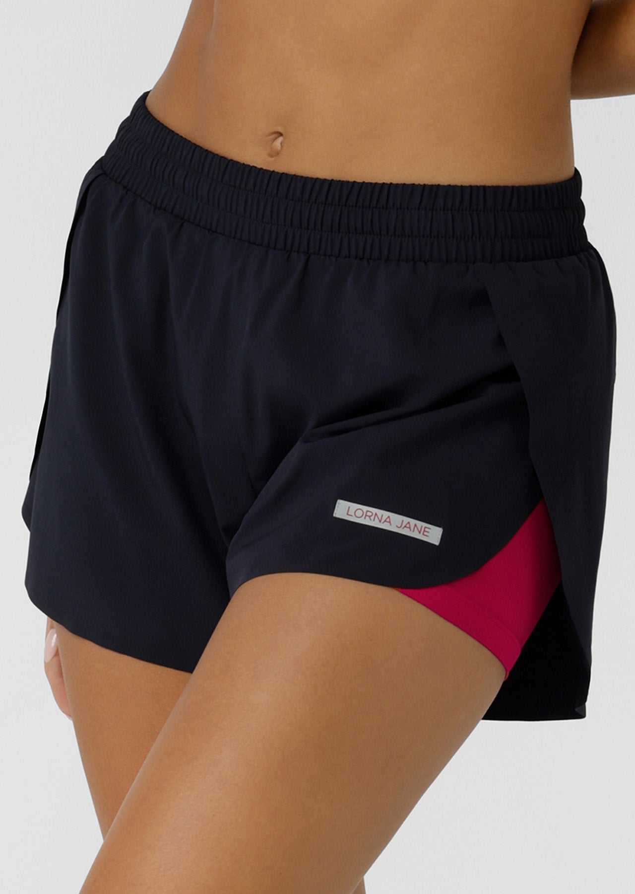 Lorna Jane Limited Edition Lightspeed Phone Pocket Run Shorts - Midnight Blue