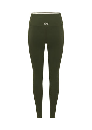 Lorna Jane Iconic Luxe Active Rib Ankle Biter Leggings - Luxury Green