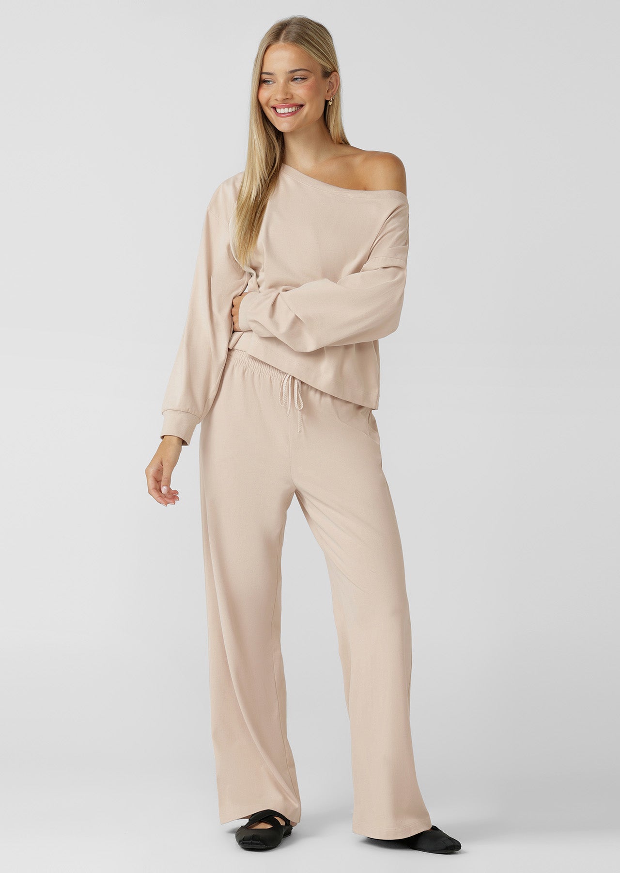 Lorna Jane Cloud Soft Lounge Pants - Iced Latte