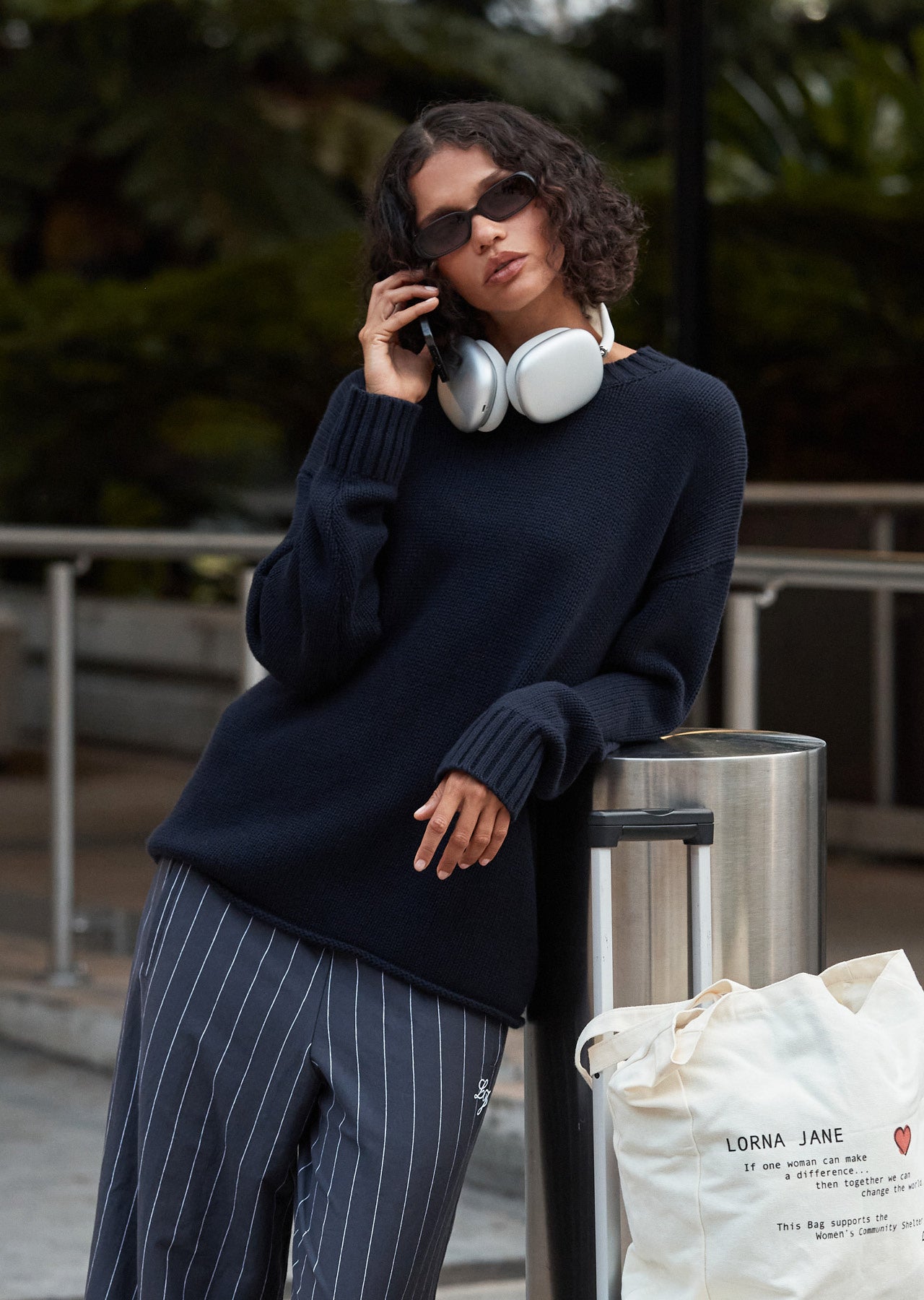 Lorna Jane Coastline Knit Jumper - Midnight Blue