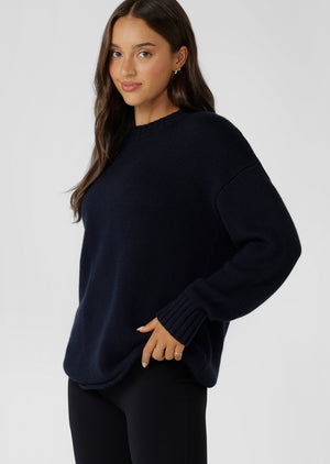 Lorna Jane Coastline Knit Jumper - Midnight Blue