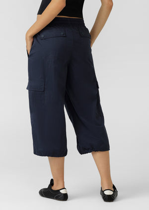 Lorna Jane Go-To Cropped Cargo Pants - Midnight Blue
