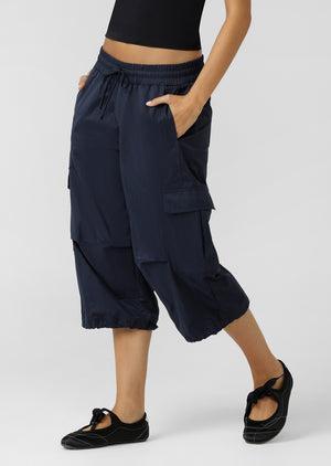 Lorna Jane Go-To Cropped Cargo Pants - Midnight Blue