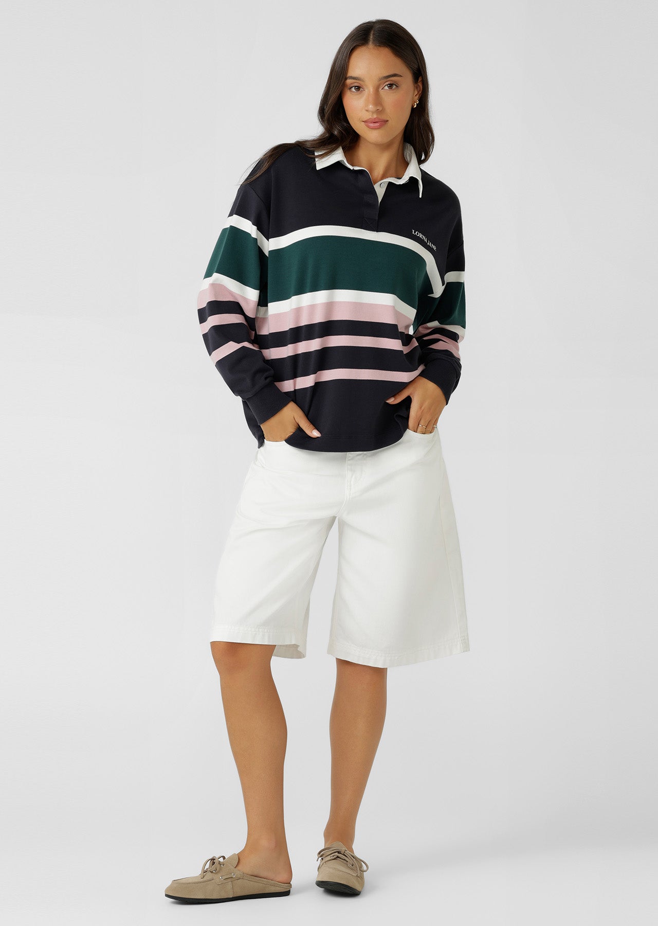 Lorna Jane Offshore Heritage Polo - Heritage Stripe