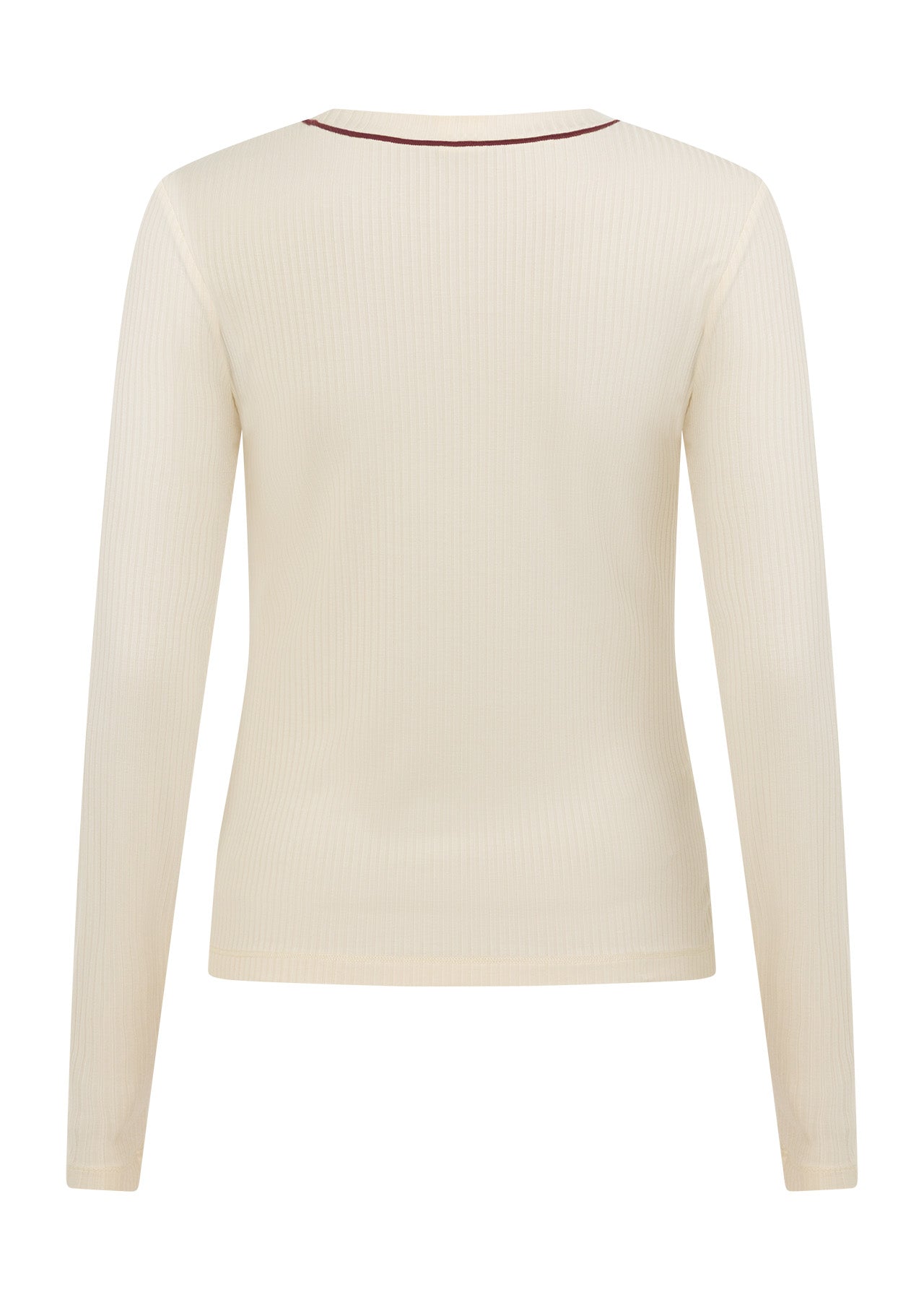 Lorna Jane Streamline Rib Long Sleeve Top - Cream