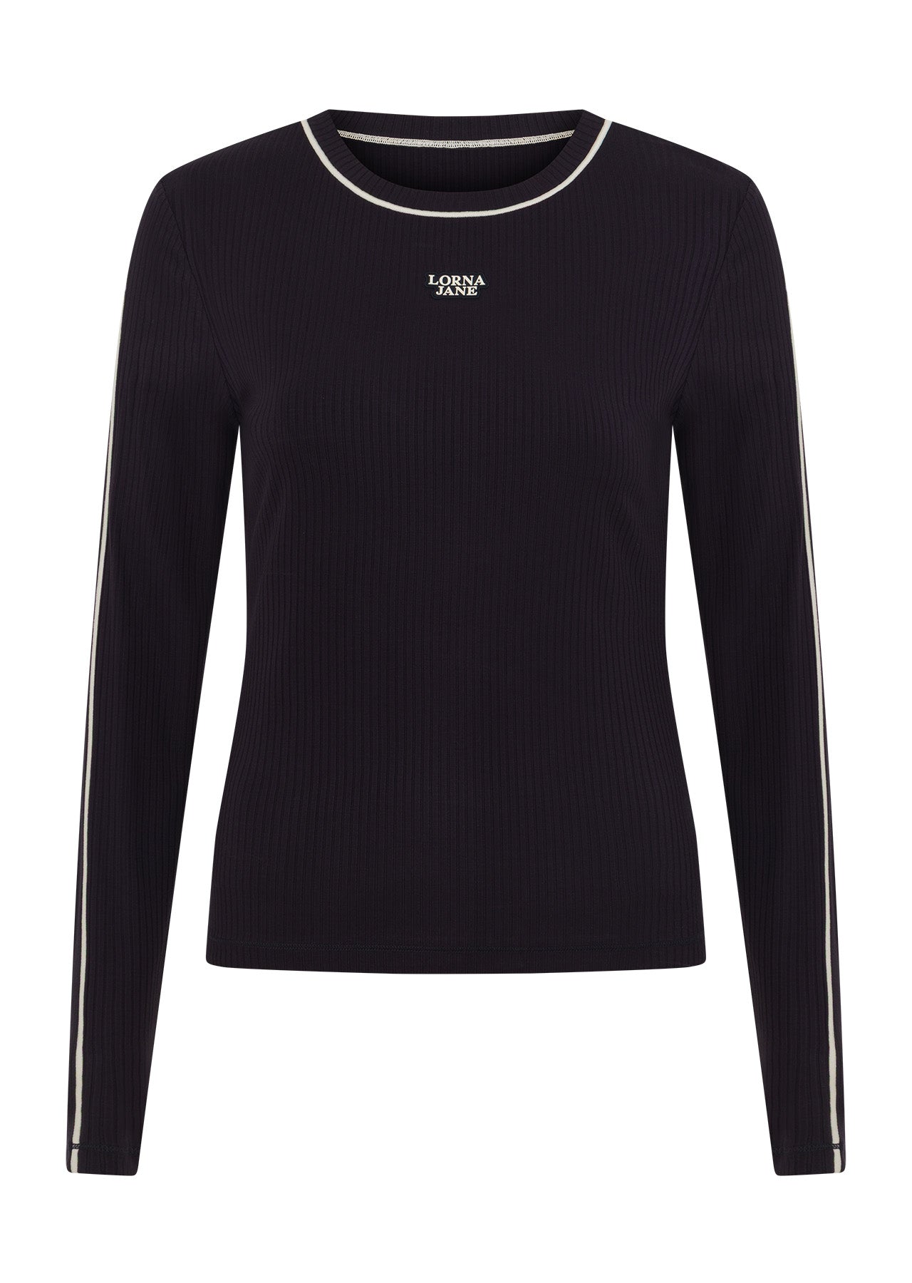 Lorna Jane Streamline Rib Long Sleeve Top - Midnight Blue
