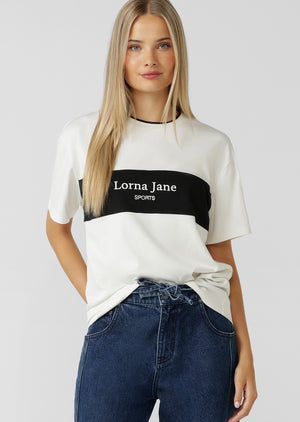 Lorna Jane Heritage Sports T-Shirt - Porcelain