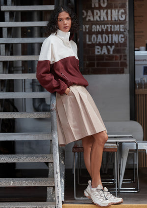 Lorna Jane Relay Pleat Skirt - Sand Dune