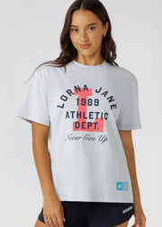 Lorna Jane Athletic Department T-Shirt - Light Grey Marl