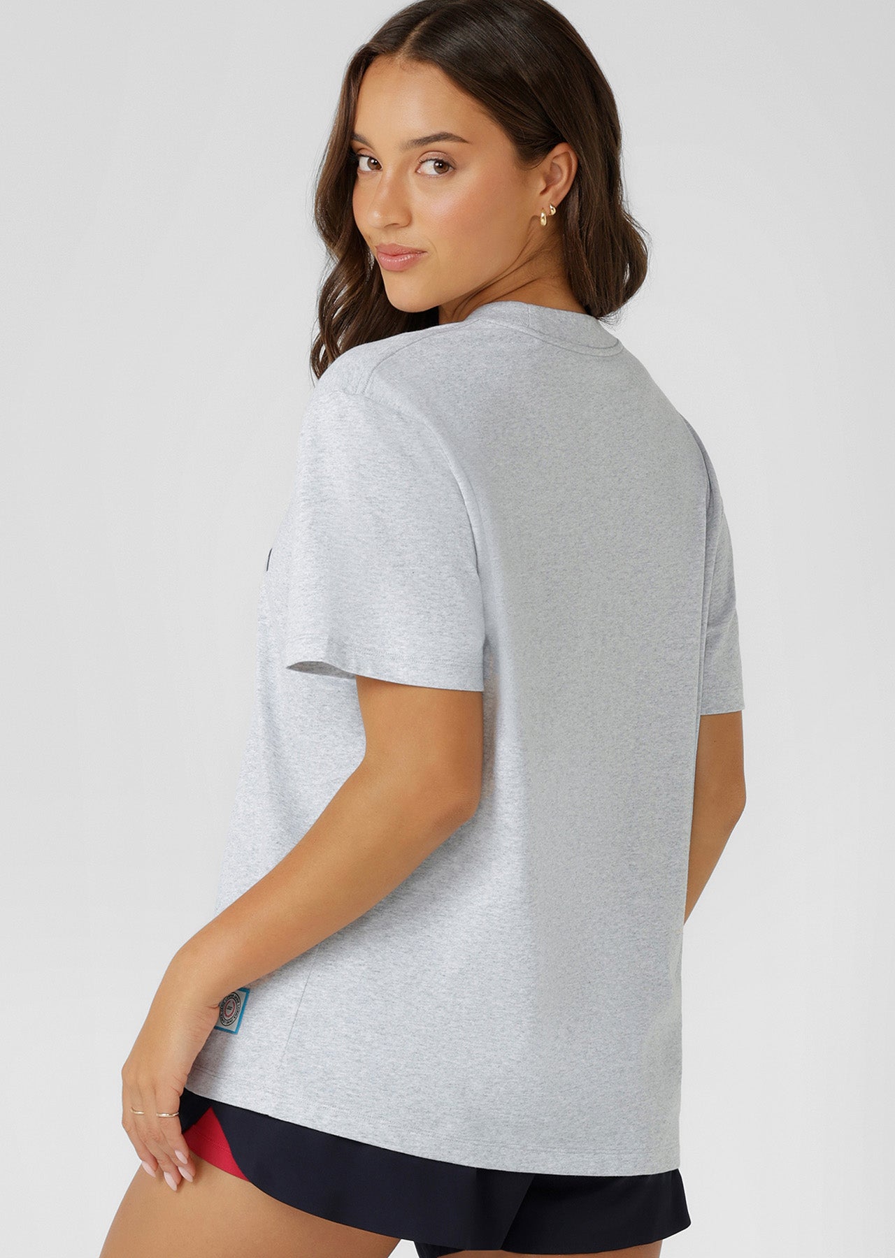 Lorna Jane Athletic Department T-Shirt - Light Grey Marl