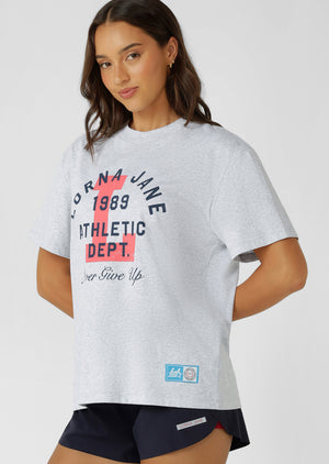 Lorna Jane Athletic Department T-Shirt - Light Grey Marl