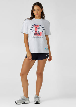 Lorna Jane Athletic Department T-Shirt - Light Grey Marl