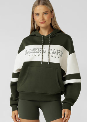 Lorna Jane Clubhouse Panelled Hoodie - Luxury Green