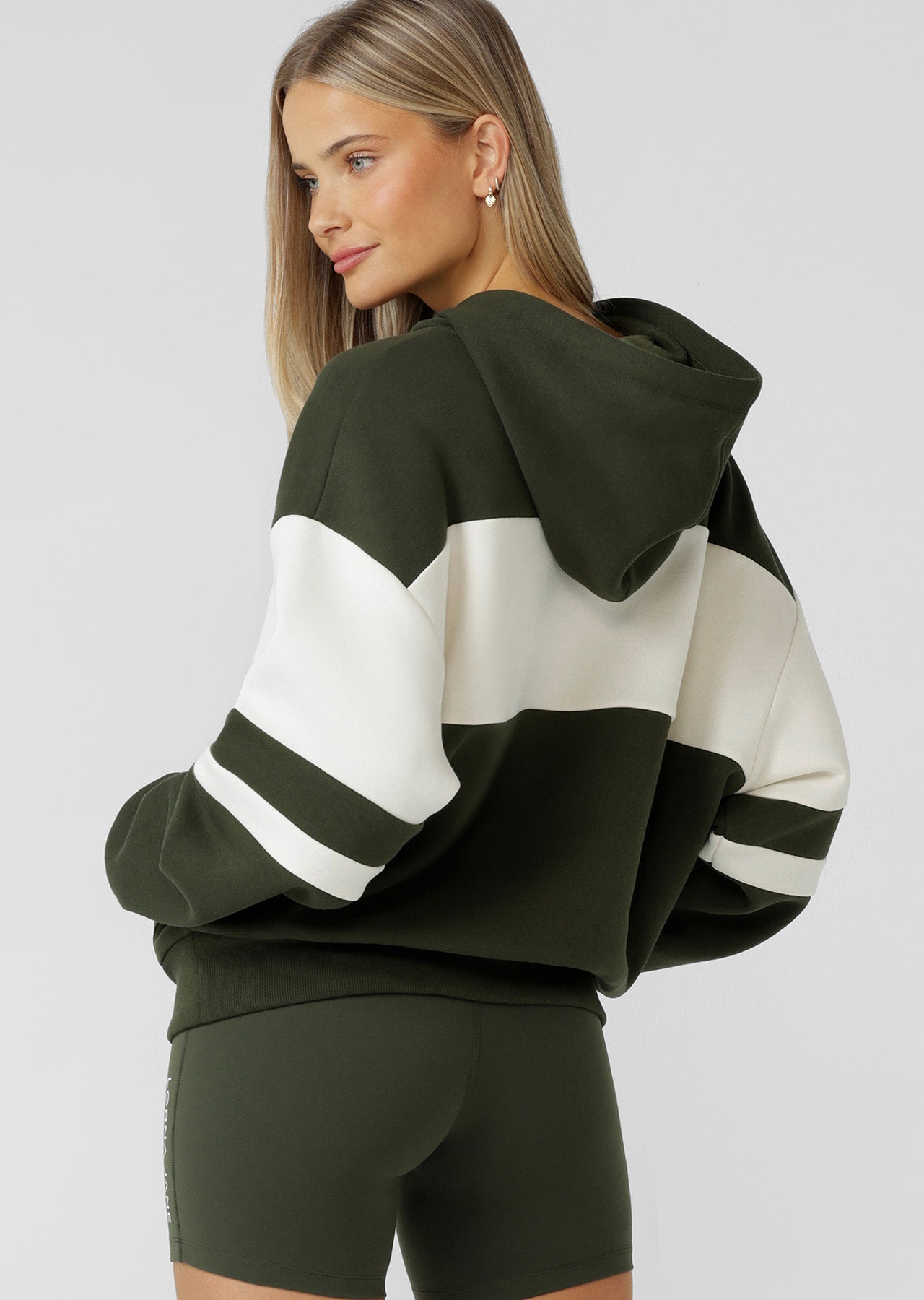Lorna Jane Clubhouse Panelled Hoodie - Luxury Green