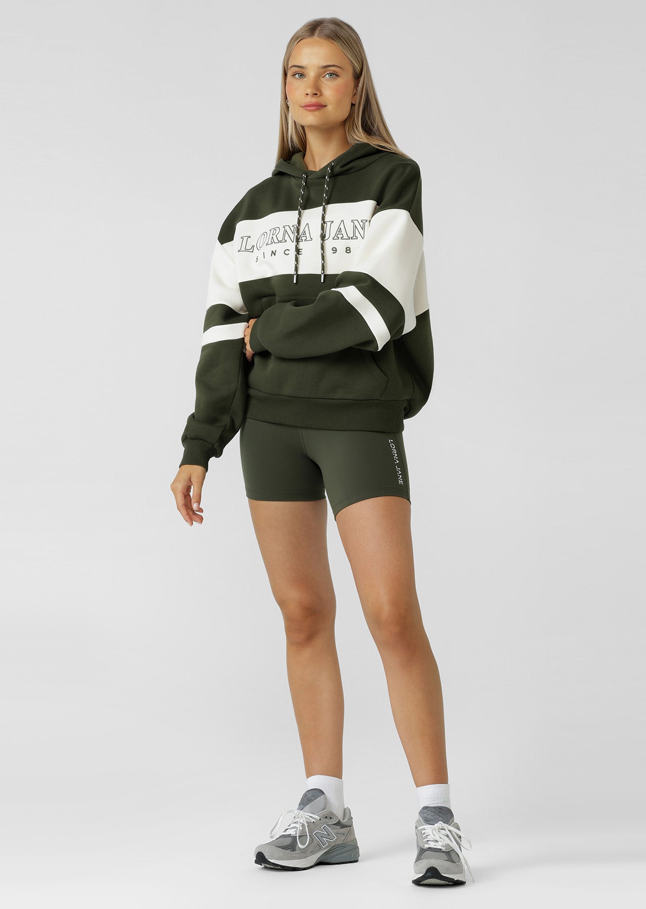 Lorna Jane Clubhouse Panelled Hoodie - Luxury Green