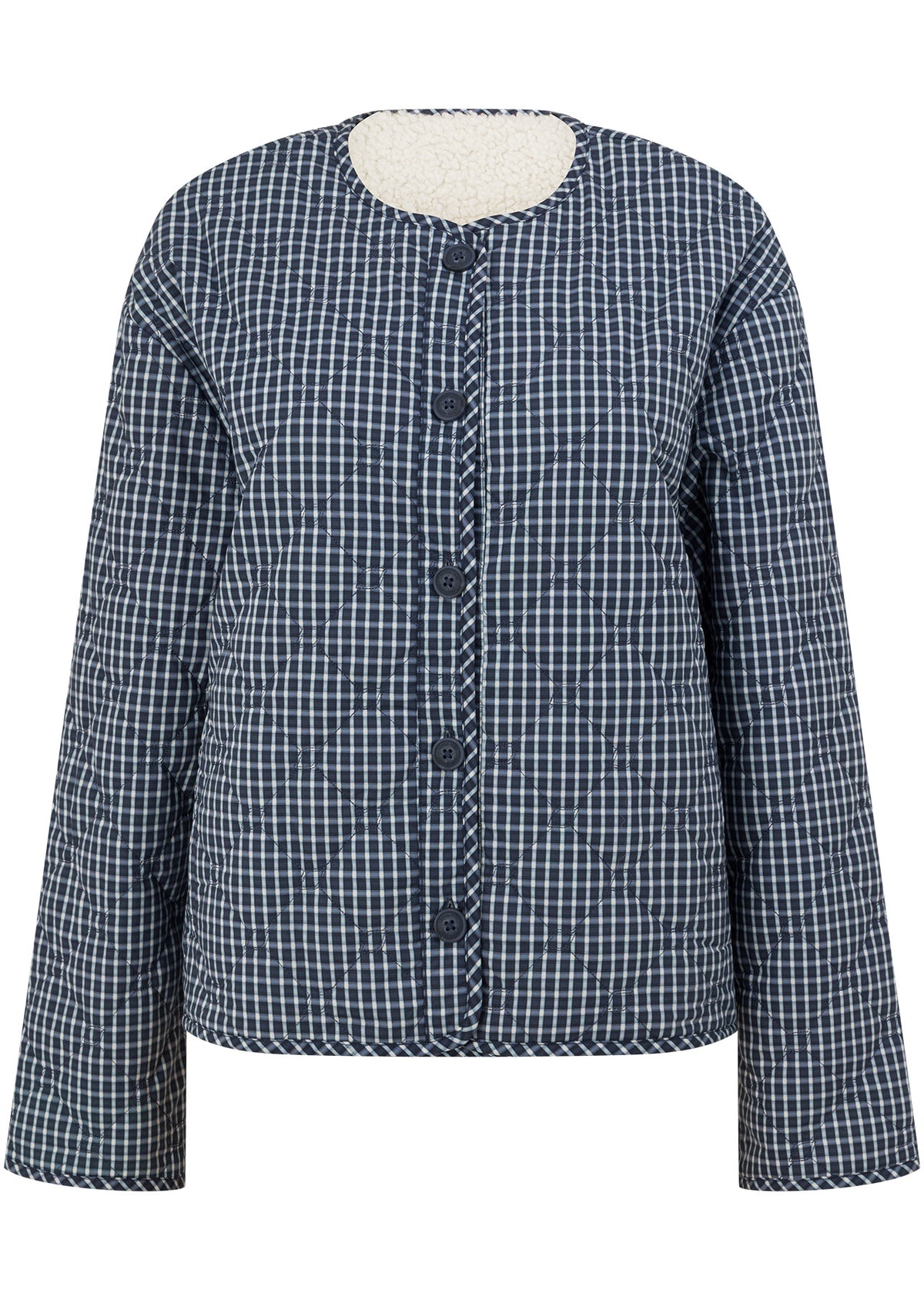 Lorna Jane Fieldline Reversible Jacket - Midnight Blue Check Print