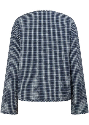 Lorna Jane Fieldline Reversible Jacket - Midnight Blue Check Print